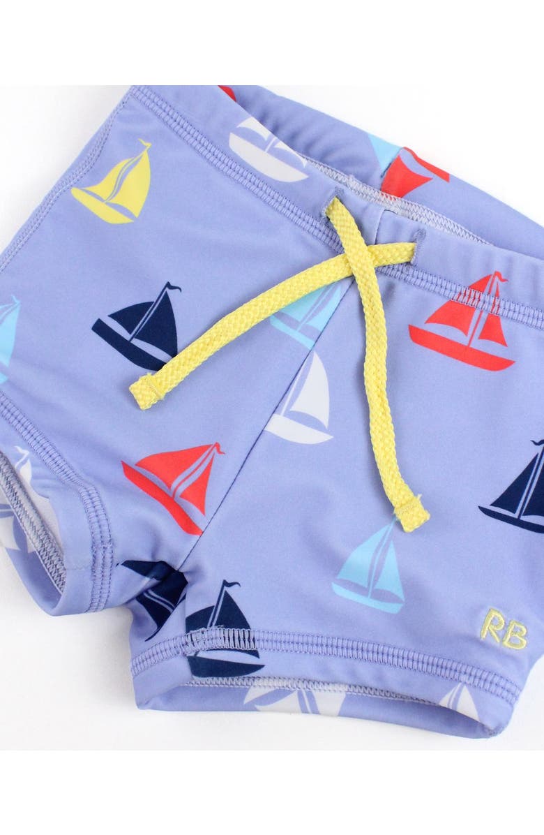 RuggedButts Boys UPF50+ Swim Shorties, Alternate, color, Down By The Bay