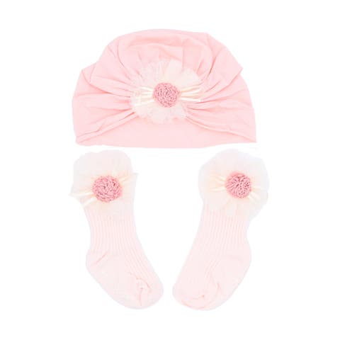 Floral Bandana Hat & Sock Set