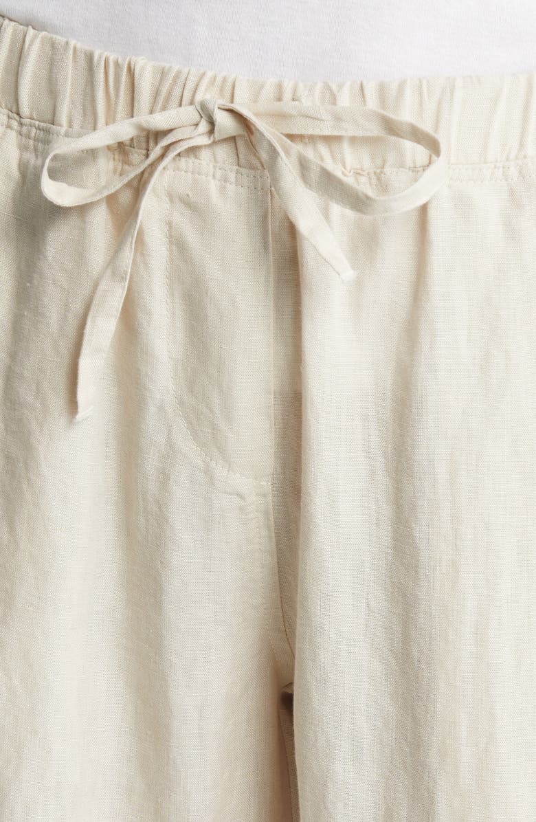 Parachute Linen Lounge Pants, Alternate, color, Bone