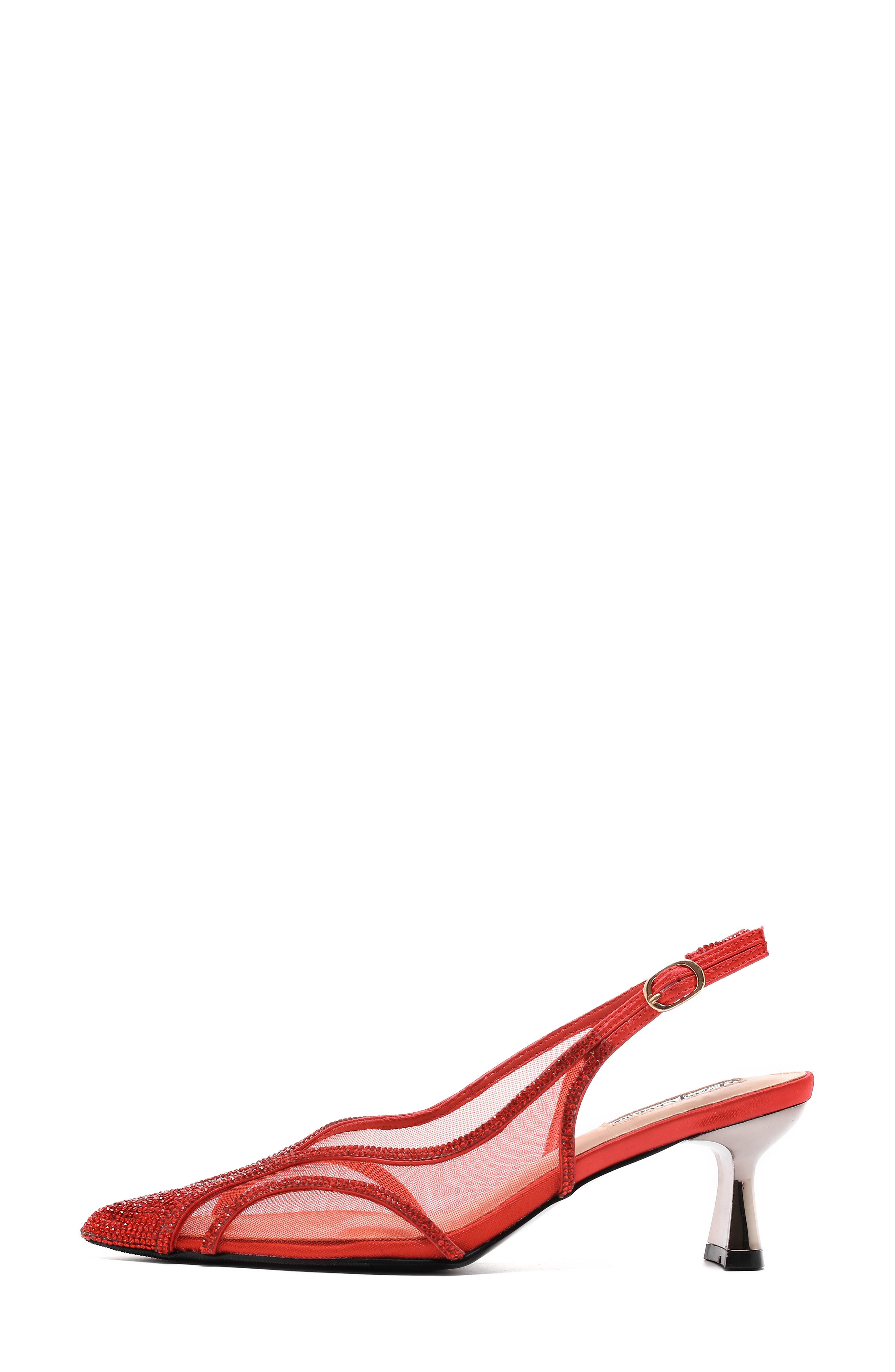 Fancy Slingback Pump, Alternate, color, RED