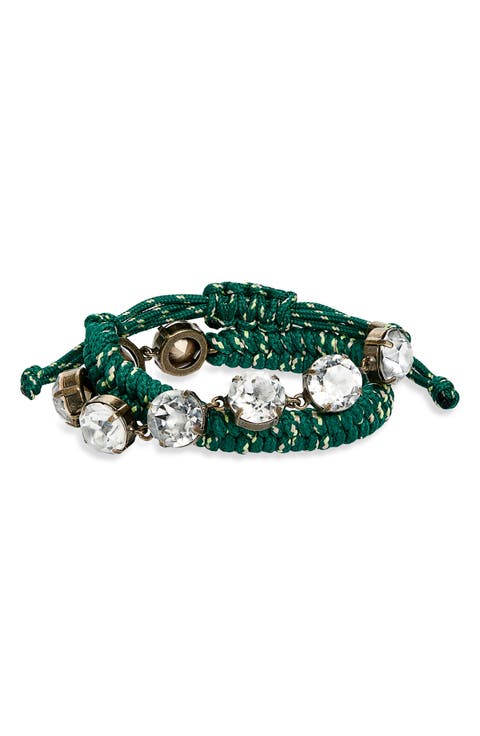 Gala Double Cord Stone Bracelet