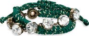 Balenciaga Gala Double Cord Stone Bracelet