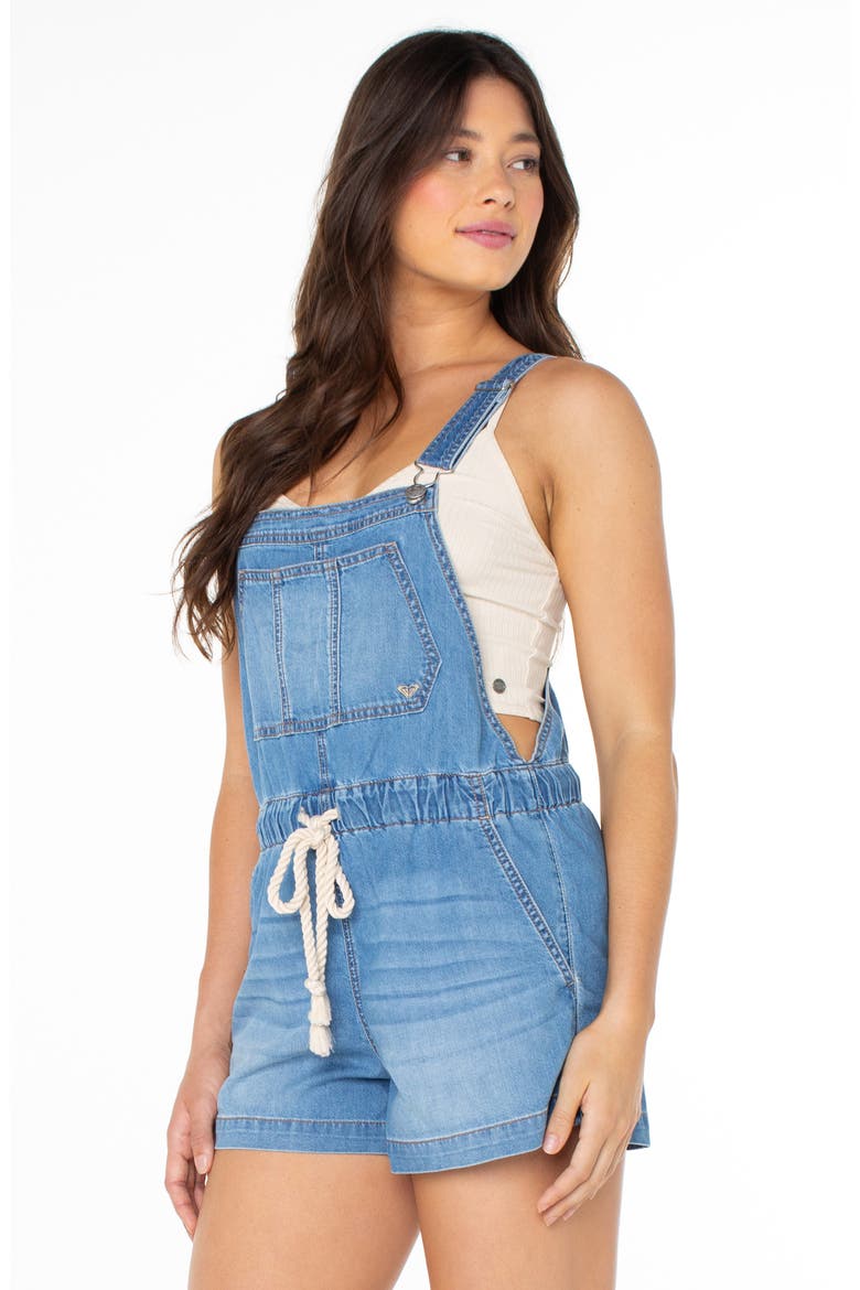Beach Party Denim Short Overalls, Alternate, color, STRANDED