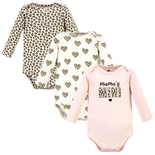 Hudson Baby Little Soft Cotton Long-sleeve One-piece 3pk