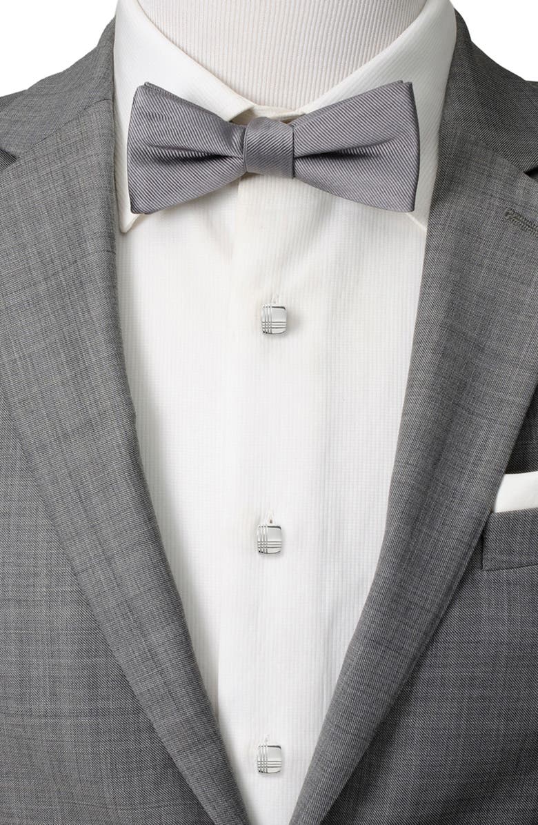 Cufflinks, Inc. Tartan Stud Set, Alternate, color, Silver