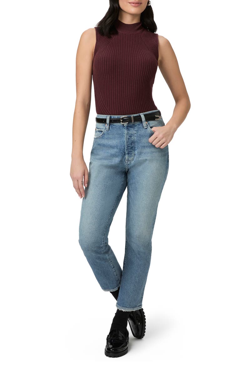 Billy High Waist Crop Straight Leg Jeans, Alternate, color, CATSMEOWDI