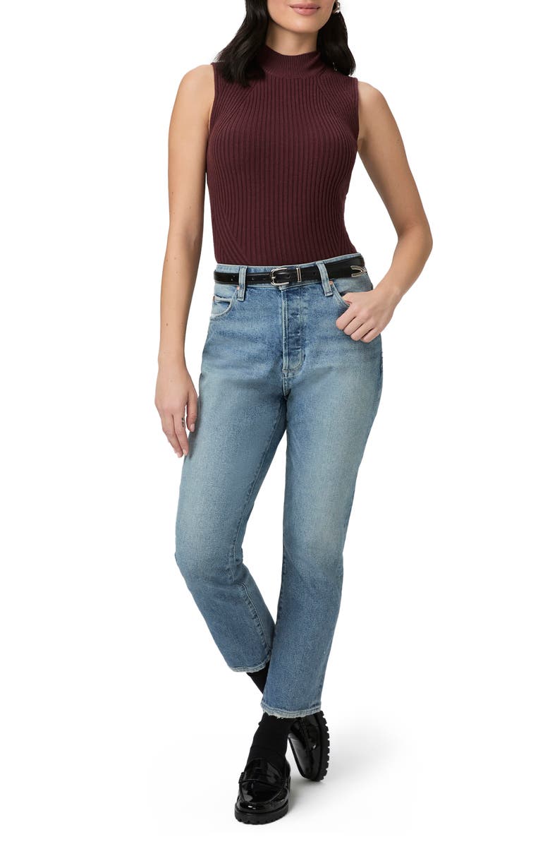 PAIGE Billy High Waist Crop Straight Leg Jeans, Alternate, color, Catsmeowdi
