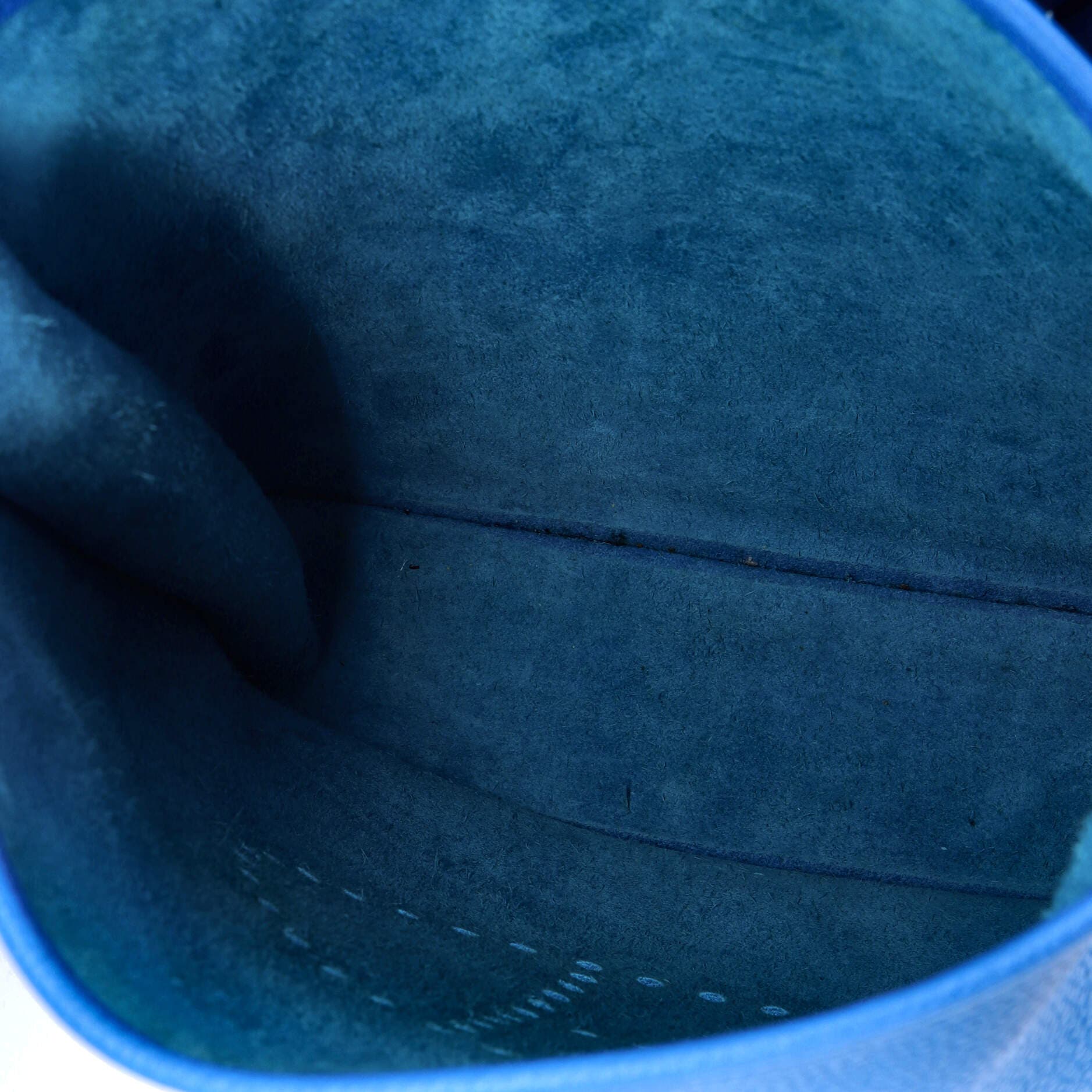 Pre-Owned Hermes Evelyne Bag Gen III Clemence PM, Alternate, color, Bleu Zanzibar