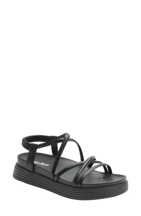 Ribbon platform sandals♡Eme EXE Womens 'Rihanna' Tan Multi Color Wedge Lace Up Sandals
