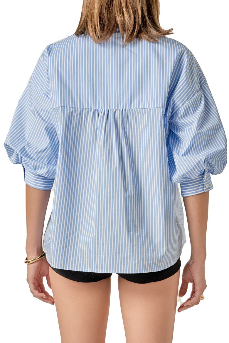 Stripe Balloon Shirt (Women) | Nordstrom