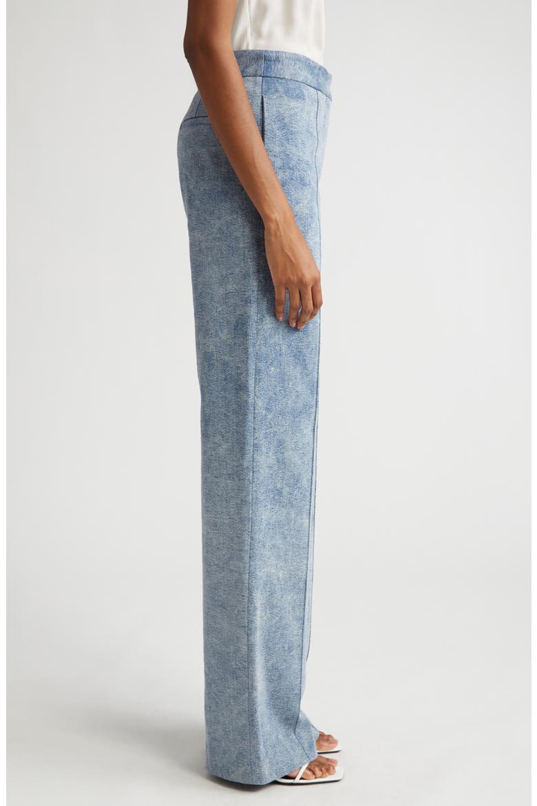 High Waist Pintuck Pleat Wide Leg Jeans, Alternate, color, ACID WASH BLUE
