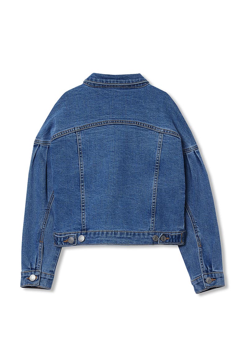 Girls Denim Jacket, Alternate, color, Bay Blue Wash