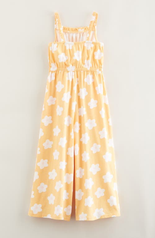 Tucker + Tate Kids' Floral Wide Leg Jumpsuit In Orange Buff Danny Floral