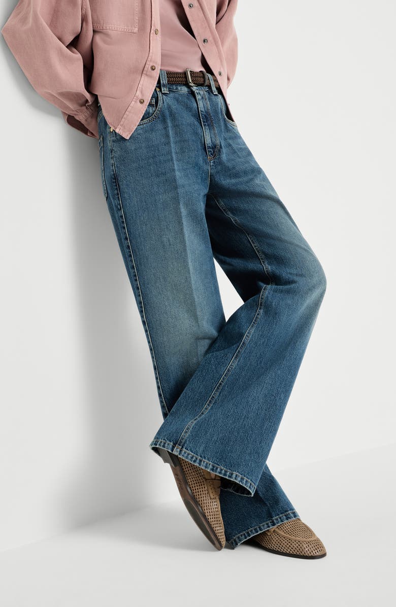 Brunello Cucinelli Contemporary Loose trousers, Alternate, color, Denim