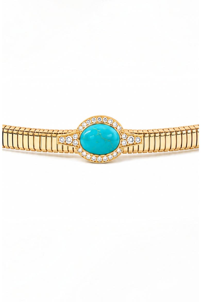 Milano Tubogas Necklace, Alternate, color, Turquoise