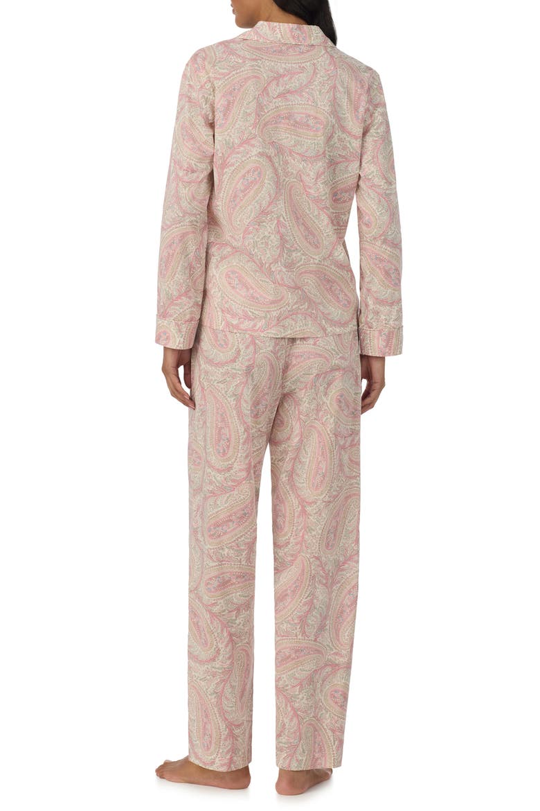 Floral Cotton & Viscose Pajamas, Alternate, color, IVORY PRINT
