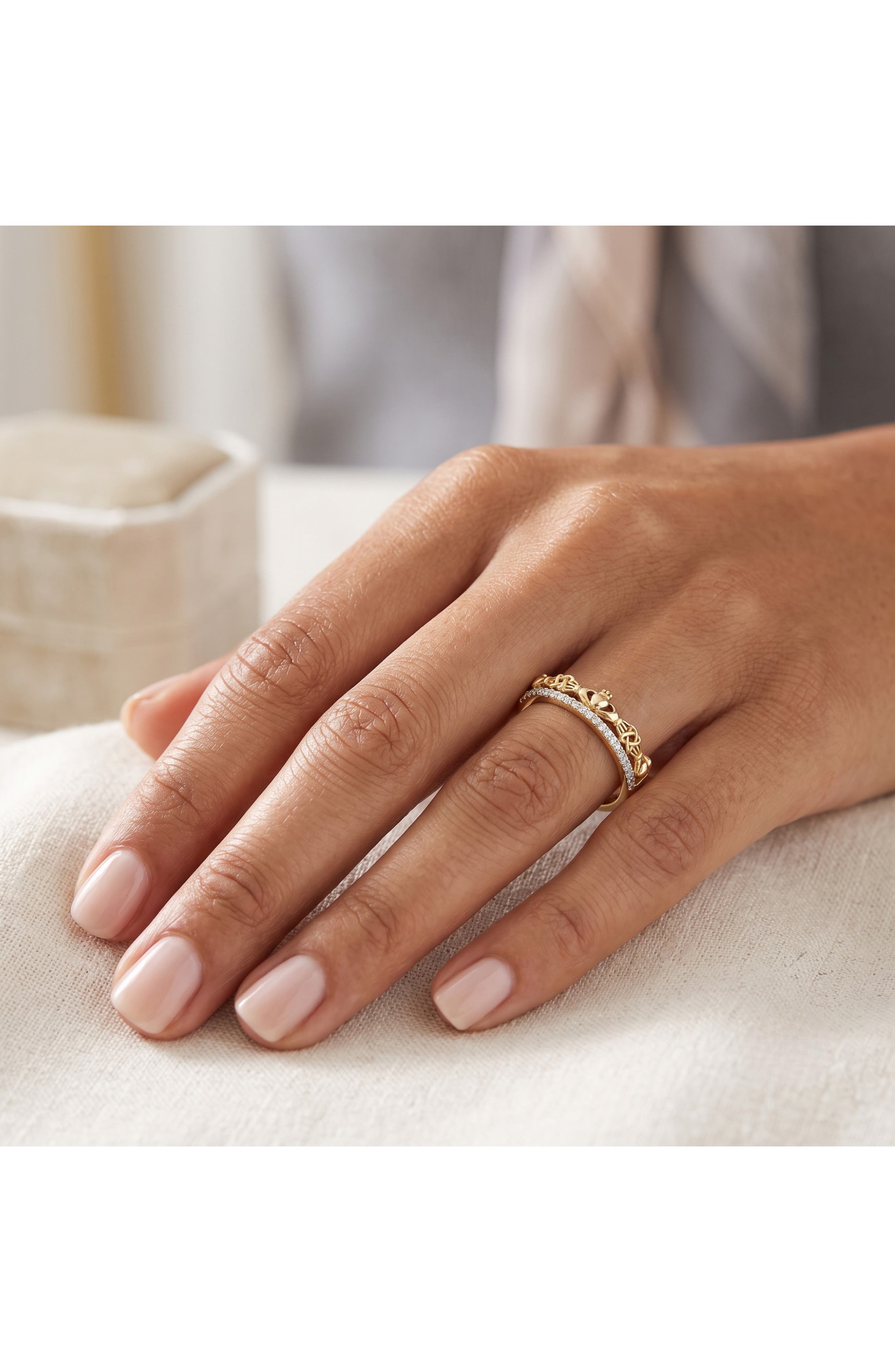 Queen Jewels Cubic Zirconia Claddagh Band Ring (Women) | Nordstromrack