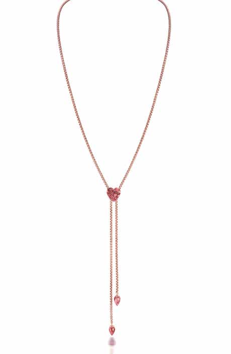 LuvMyJewelry Luv Me Lace Thulite Slide Y-Necklace