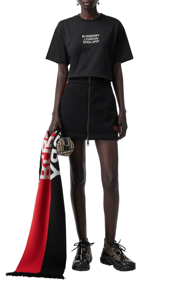 Burberry Carrick Logo Embroidered Tee, Alternate, color,