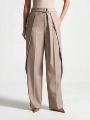 Manière De Voir Foldover Trousers with D-Ring Belt