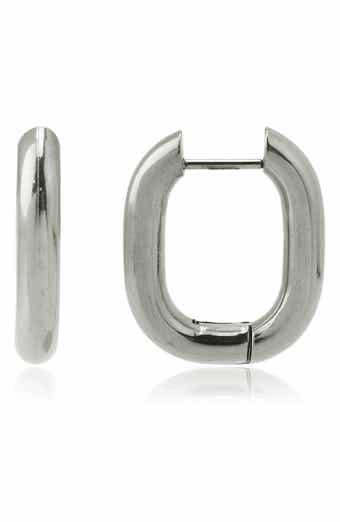 REBL Geometric Huggie Hoop Earrings