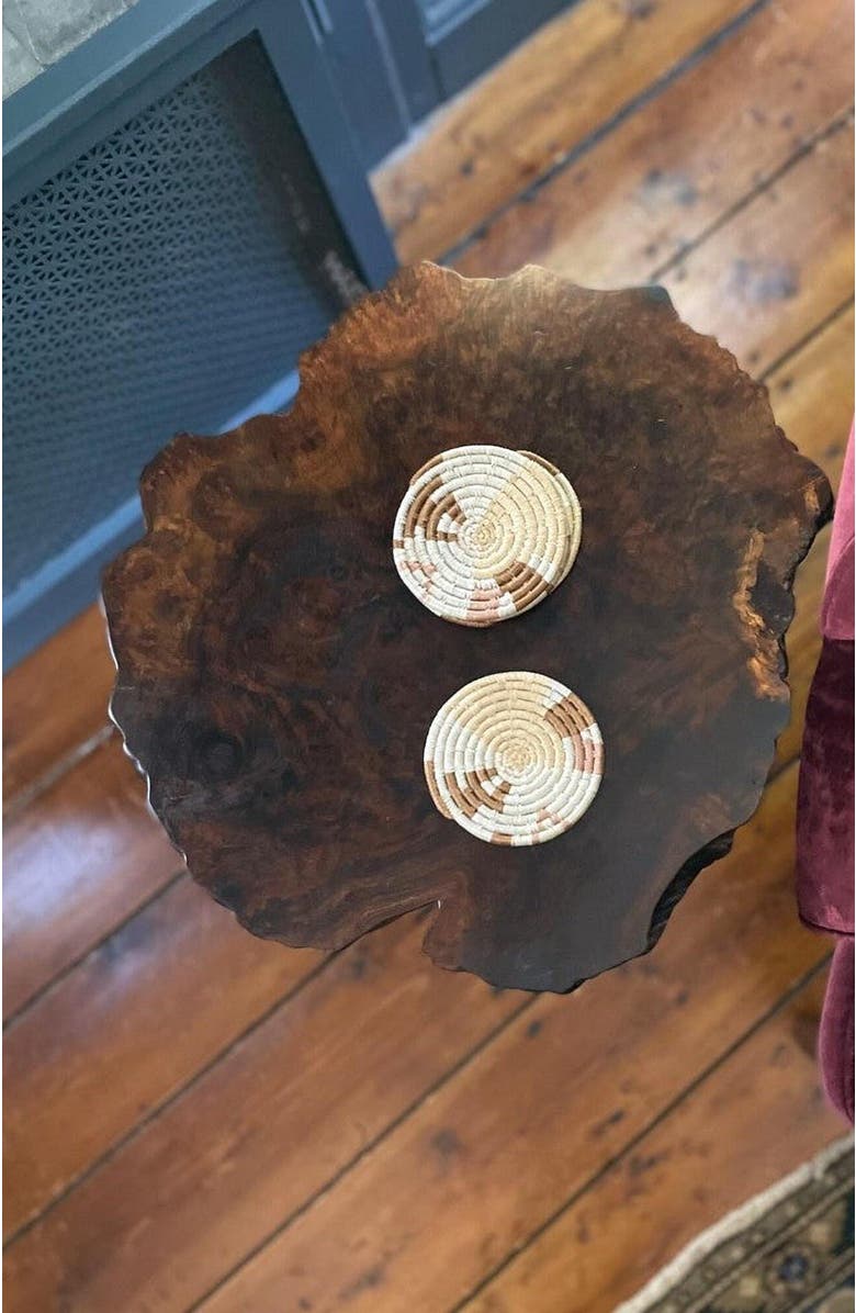 indego africa Mixed Abstract Form Set of 4 Coasters, Alternate, color, White Mixed