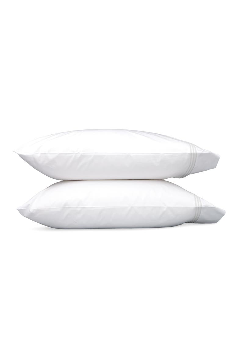 Bel Tempo Set of 2 520 Thread Count Cotton Perccale Pillowcases, Main, color, SILVER