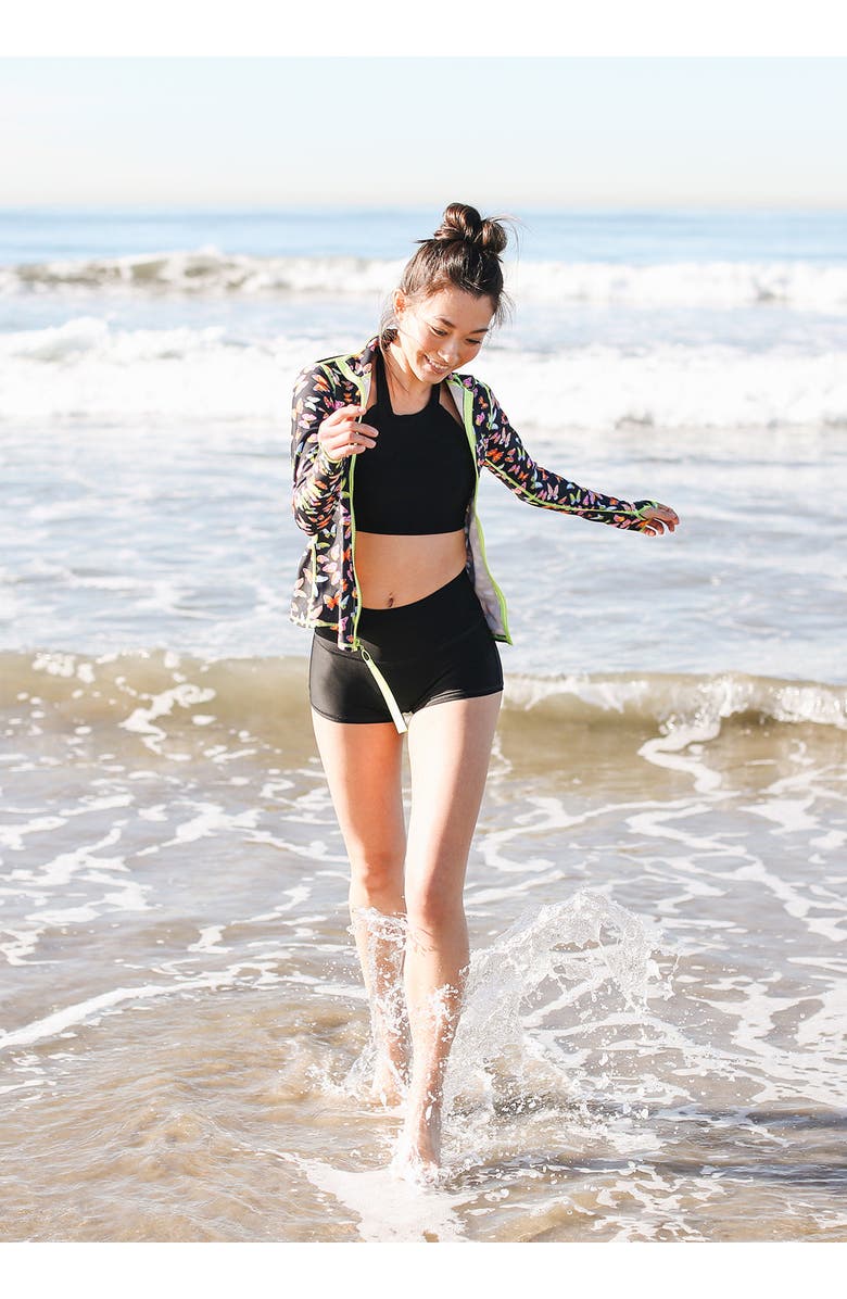 TUTUBLUE Women's Swim Short Shorts - UPF 50+, Alternate, color, Deep Black