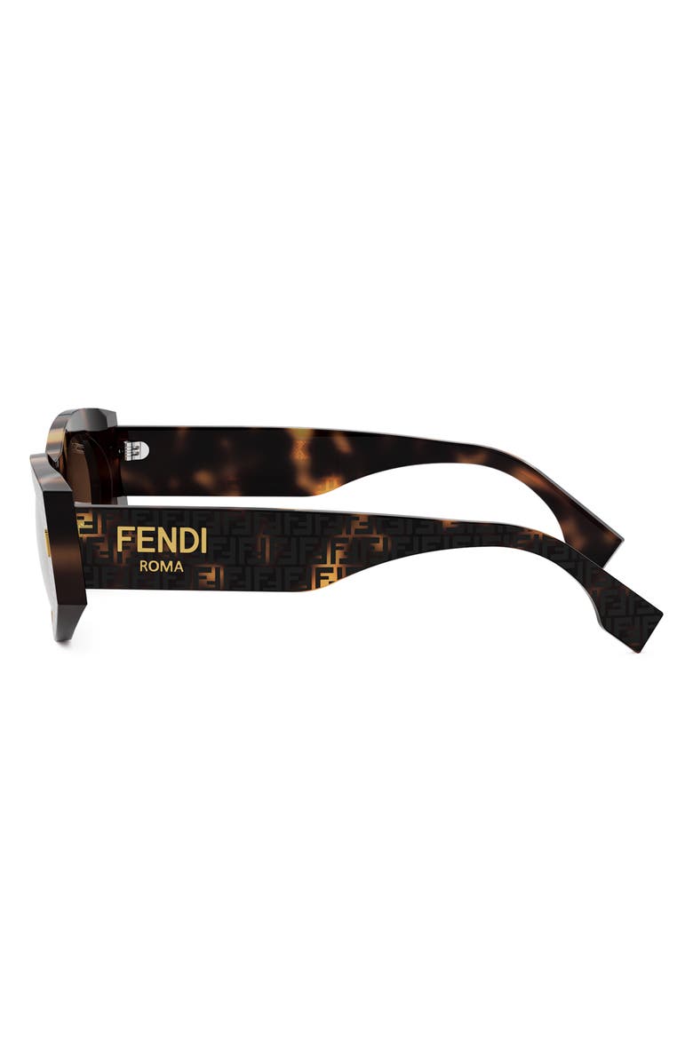 Fendi 'Fendi Roma 52mm Oval Sunglasses, Alternate, color, Havana / Brown