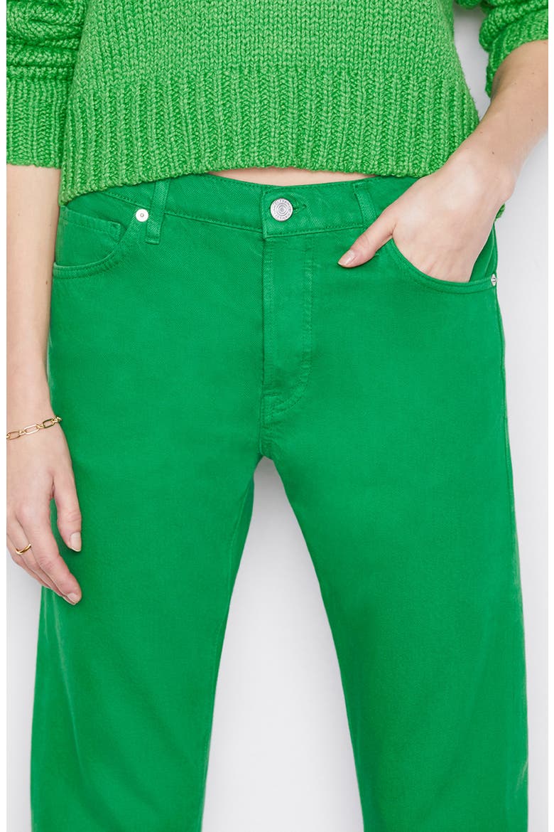 Le Slouch High Waist Straight Leg Jeans, Alternate, color, GRASS GREEN
