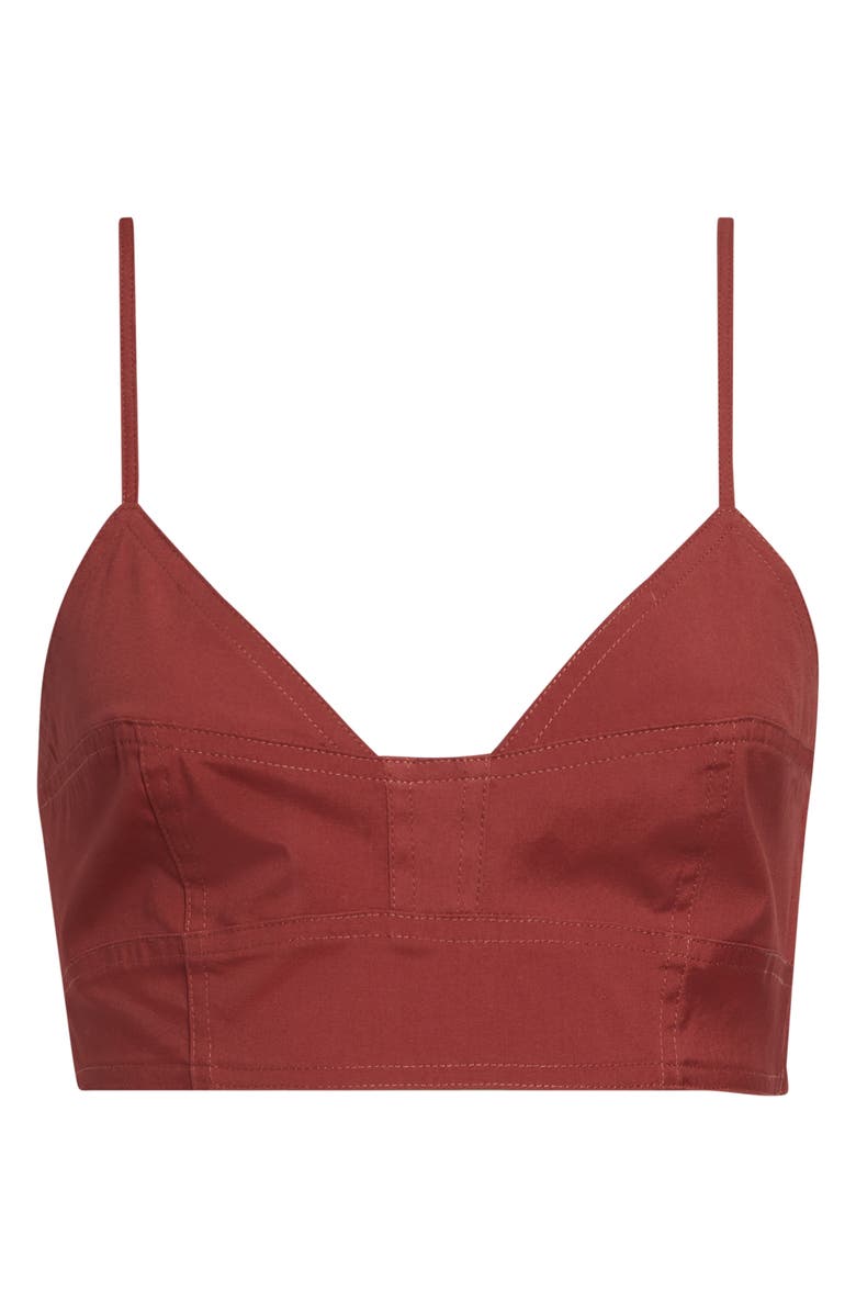A.L.C. Joan Stretch Cotton Bra Top, Alternate, color, Apple Butter