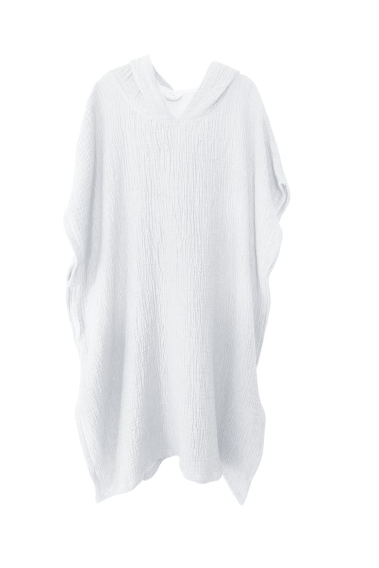 Crinkled Cotton Cuddle Hooded Poncho, Alternate, color, Terracotta