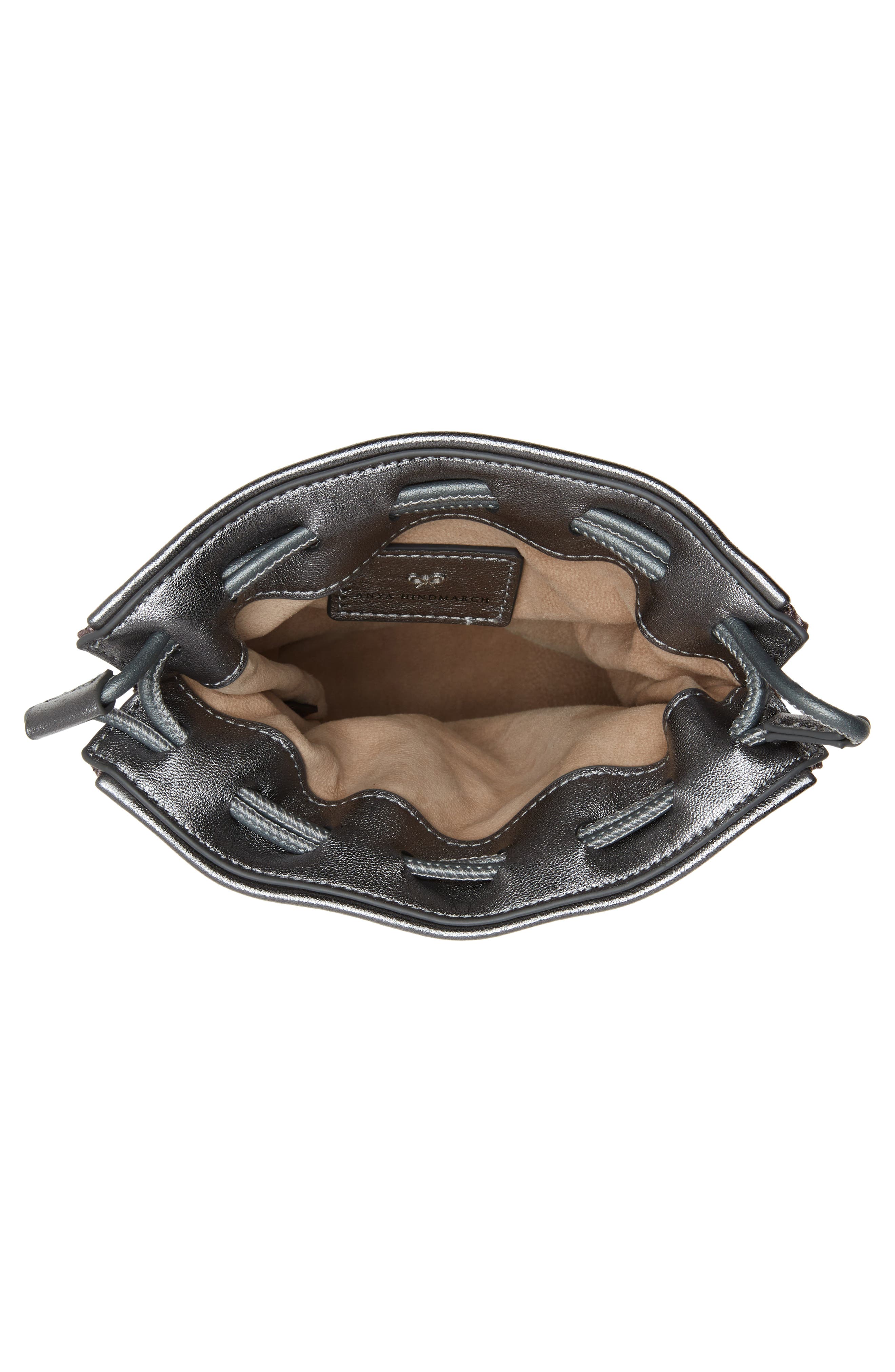 Anya Hindmarch Eyes Metal Mesh Drawstring Pouch, Alternate, color, 