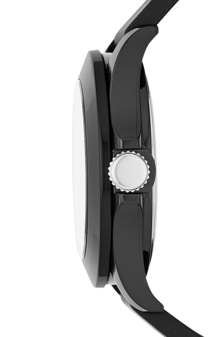 Rosencrans Silicone Strap Watch, 40mm, Alternate, color, BLACK