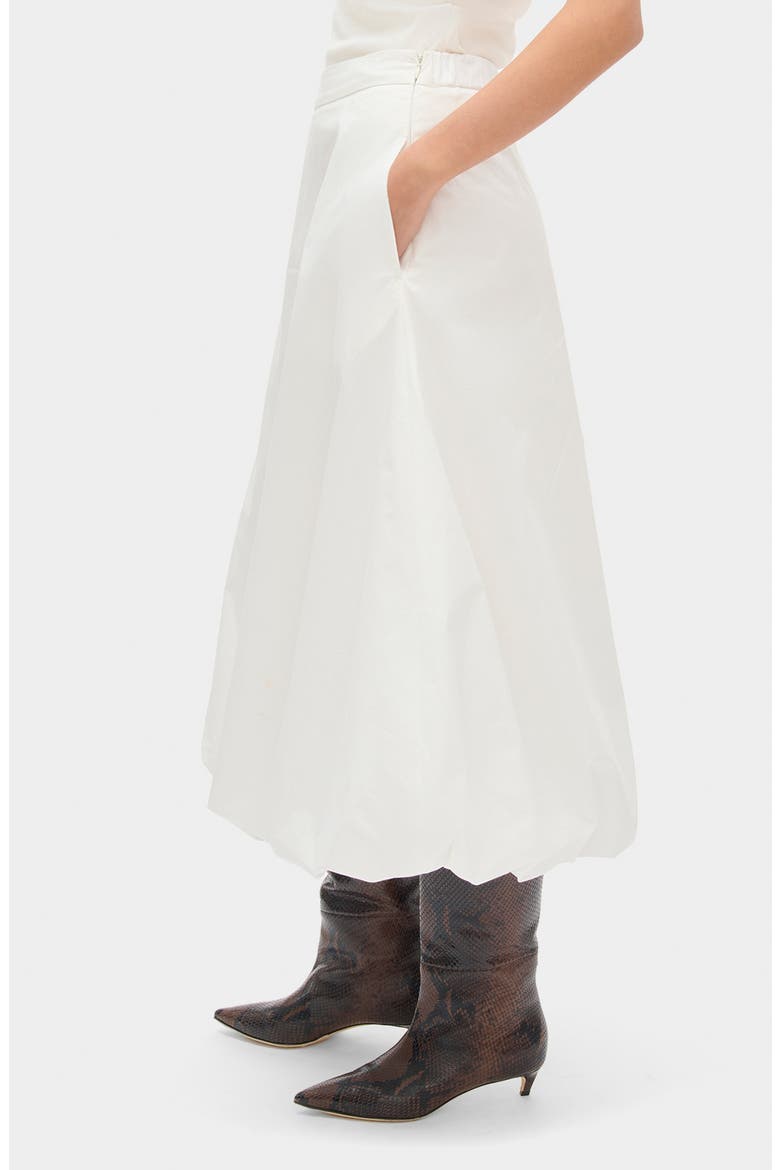 Nola Organic Cotton Bubble Midi Skirt, Alternate, color, WHITE