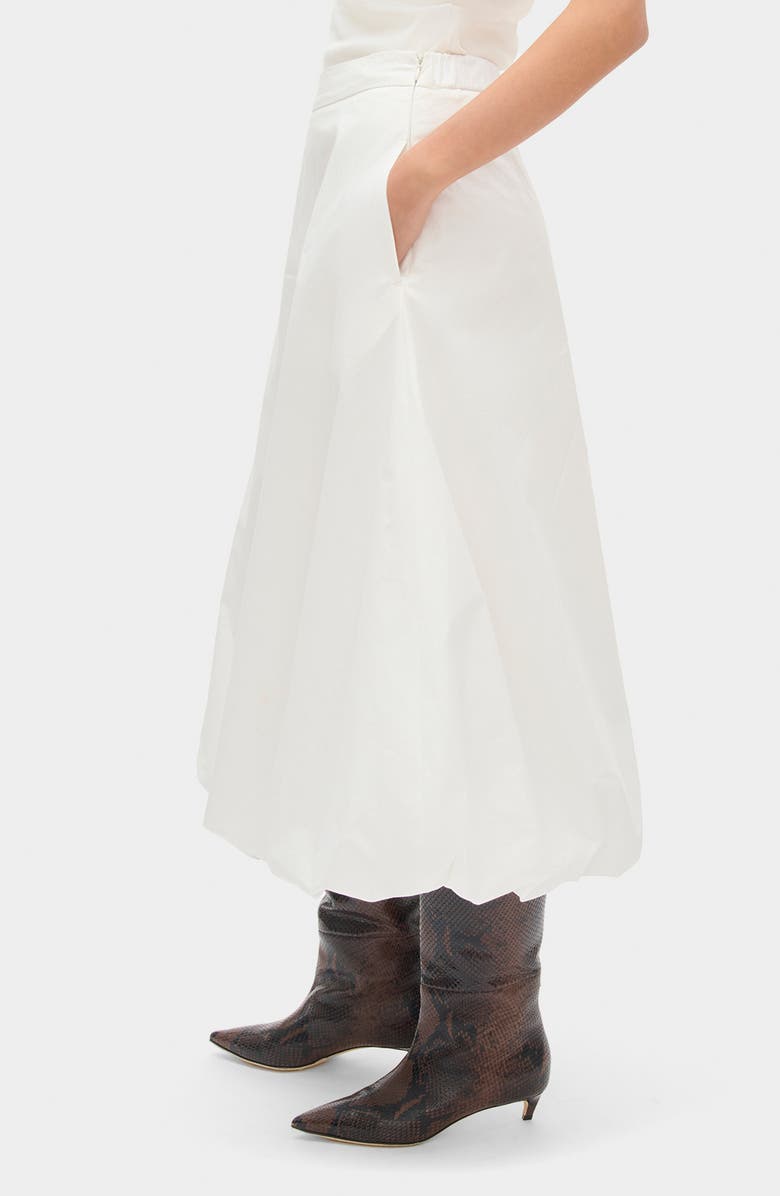 ALIGNE Nola Organic Cotton Bubble Midi Skirt, Alternate, color, White