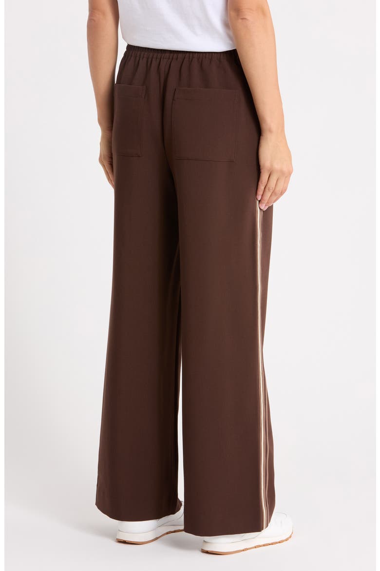 Robyn Side Striped Pintucked Pants, Alternate, color, CHOCOLATE BROWN