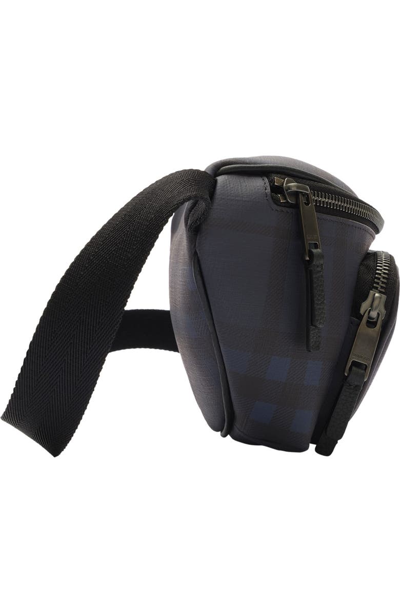 Burberry City Check Belt Bag, Alternate, color, Navy