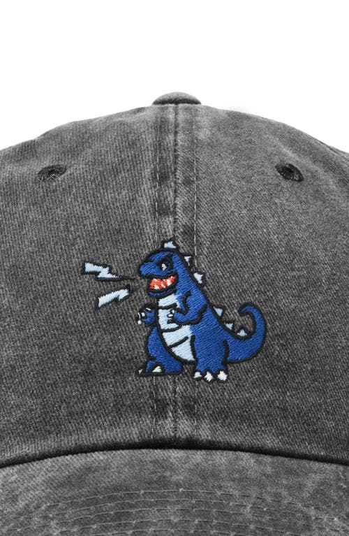 Dalix Big Lizard Cap In Washed Black
