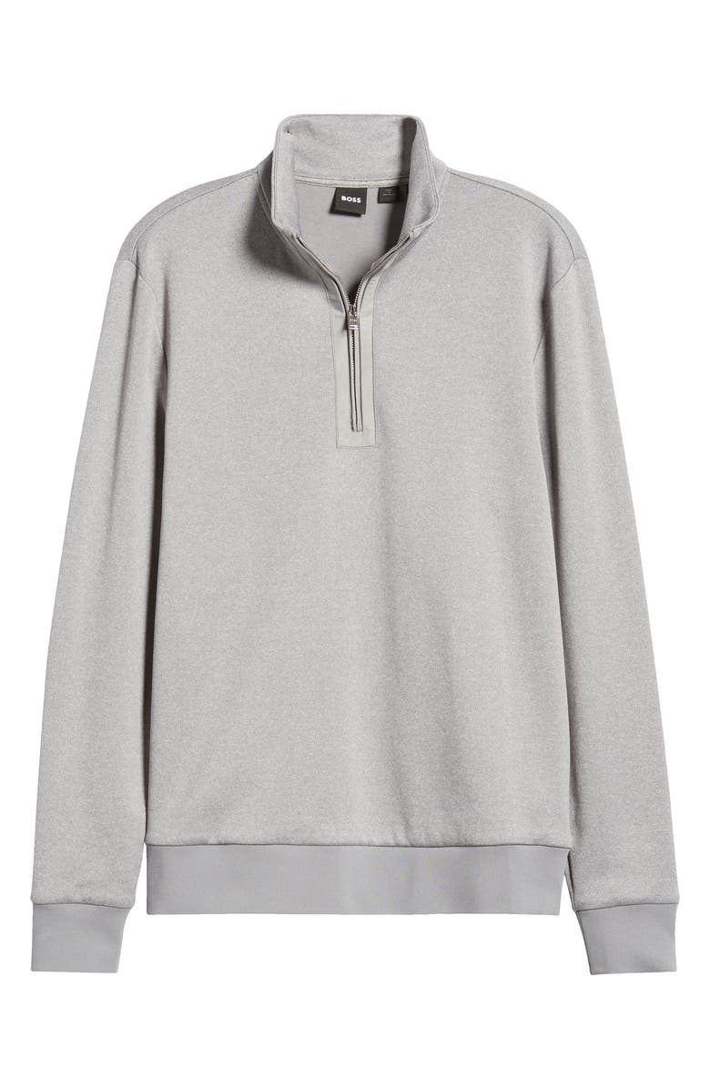 BOSS Sidney Quarter Zip Pullover, Alternate, color, Silver