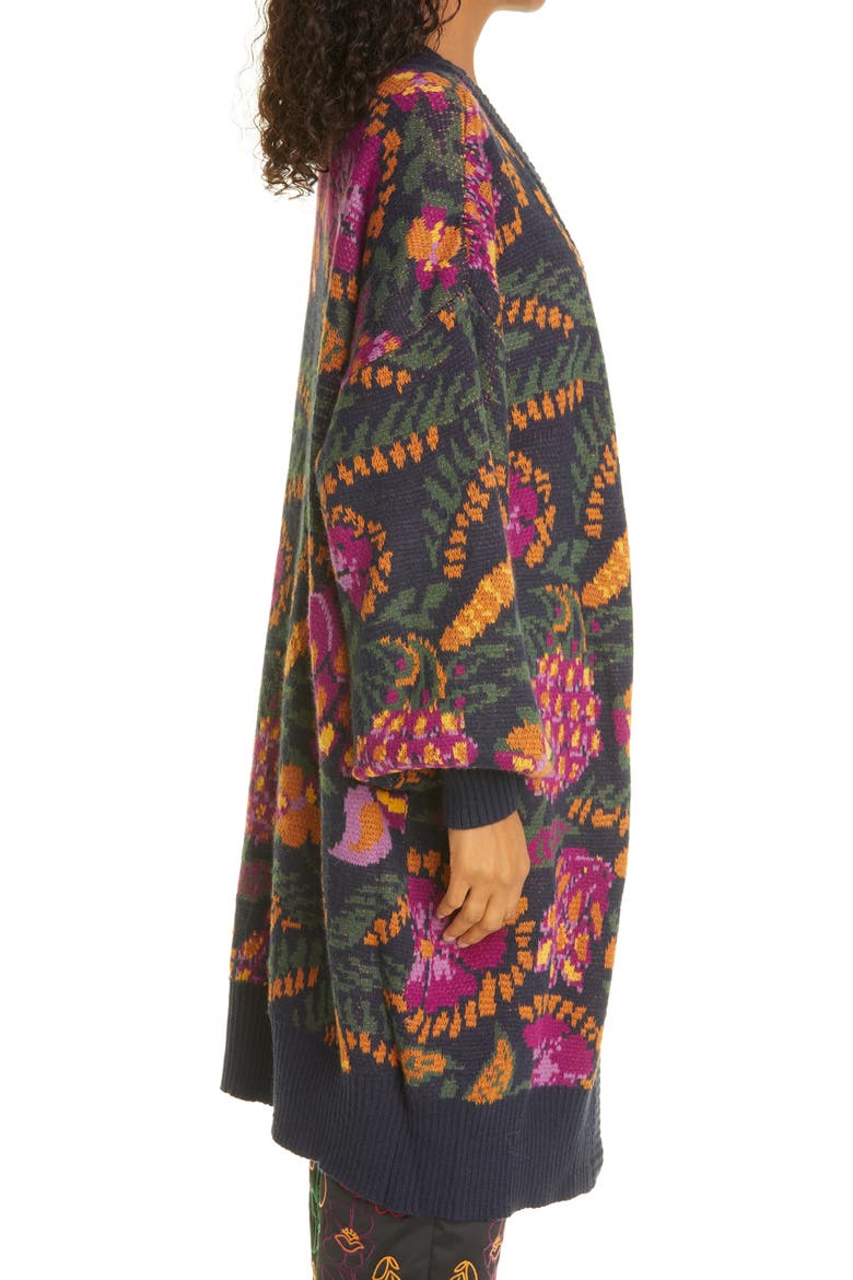 Brazil Open Front Cardigan, Alternate, color, BLACK