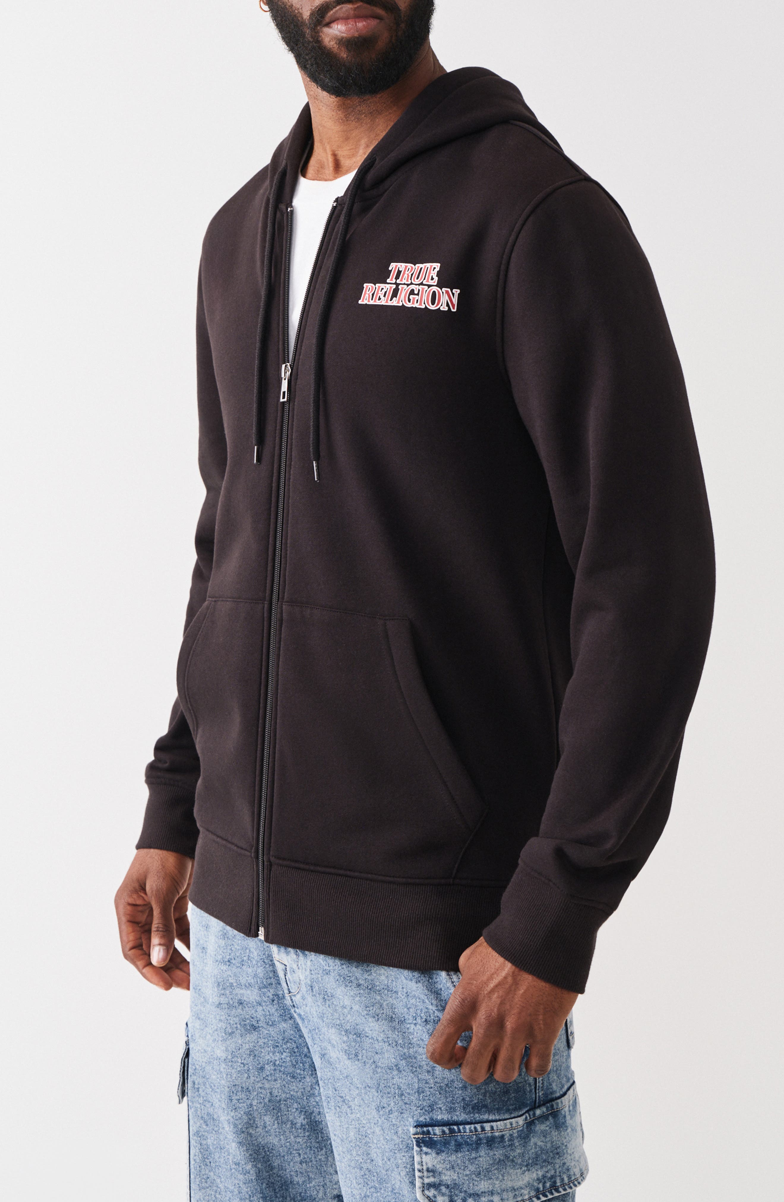 True Religion Filled All-over Print Zip Hoodie (Men) | Nordstromrack