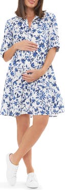 Ripe Maternity Bella Linen Maternity Shirt Dress