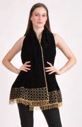 RAAS Hand Embroidered Velvet Scarf