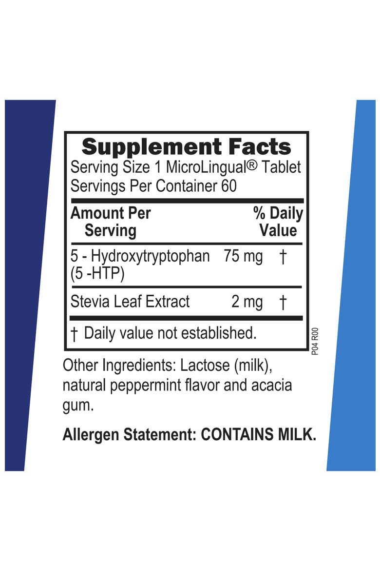 5-HTP Instant Dissolve Tablets, Alternate, color, White