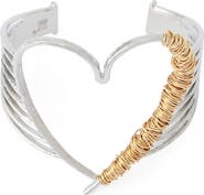 Robert Lee Morris Wire Wrap Heart Cuff Bracelet