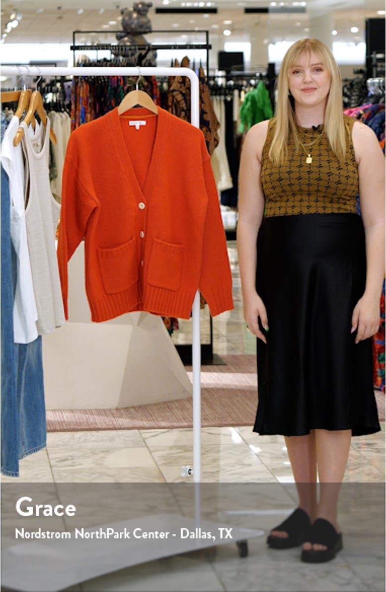 Emma V-Neck Lambswool Blend Cardigan, sales video thumbnail