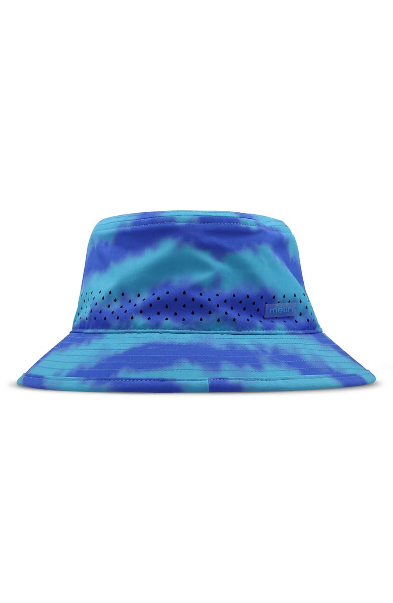 Melin Caddy HYDRO Tie Dye Bucket Hat, Alternate, color, Electric Blue