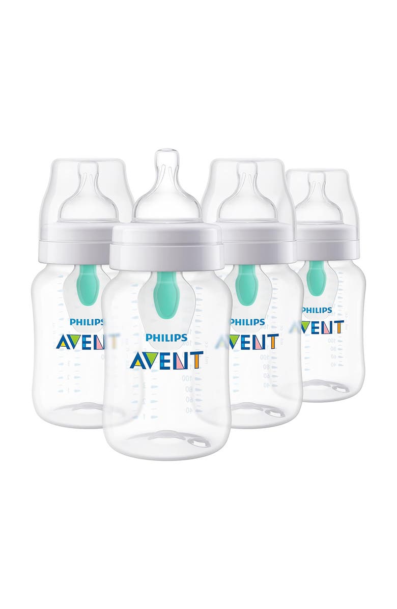 Avent Anti-colic Baby Bottle With AirFree Vent, 9oz, 4pk, Clear, Main, color, NO COLOR