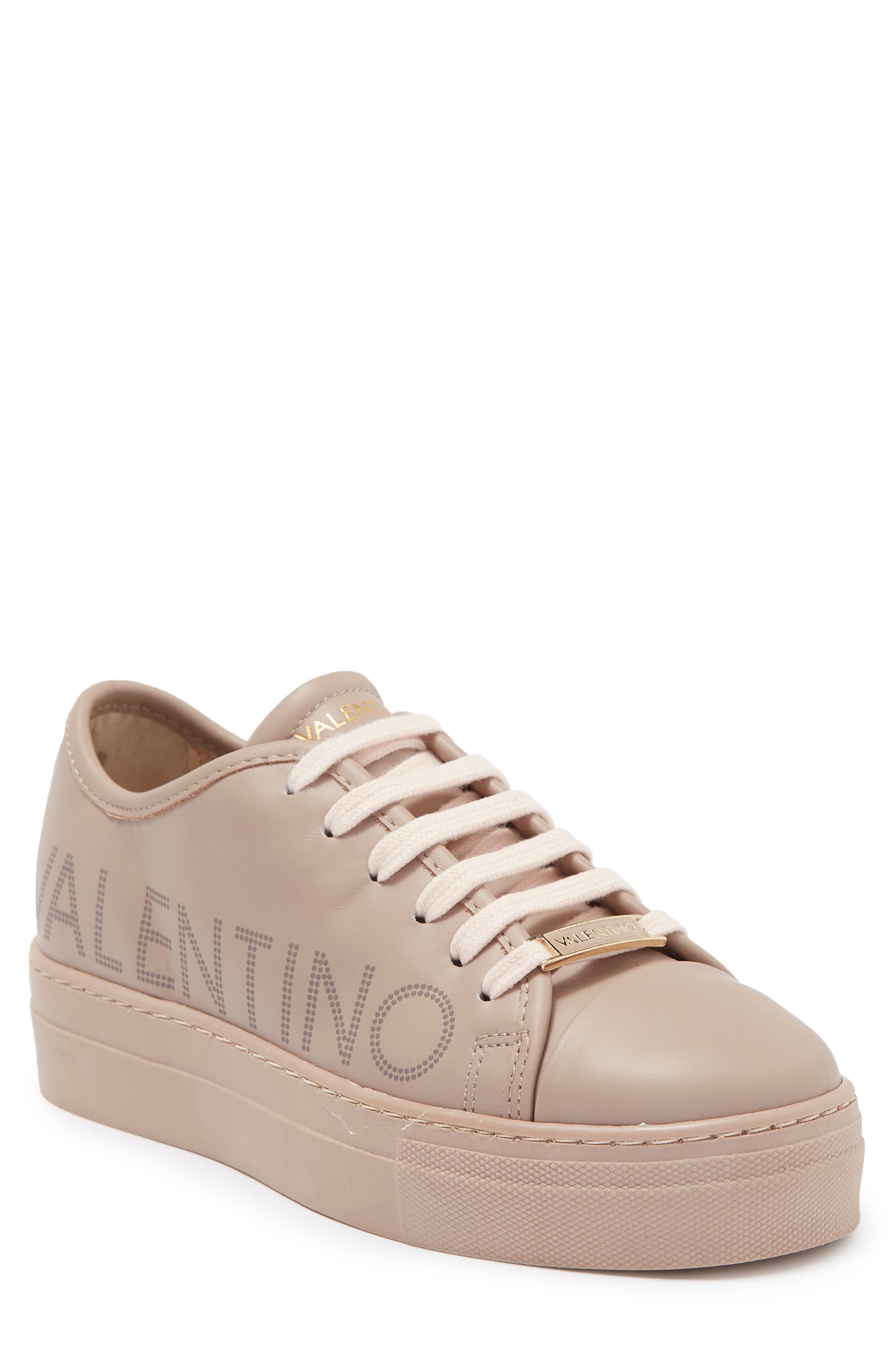 Dalia Leather Platform Sneaker, Main, color, NUDE